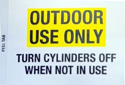 Caution Outdoor Use